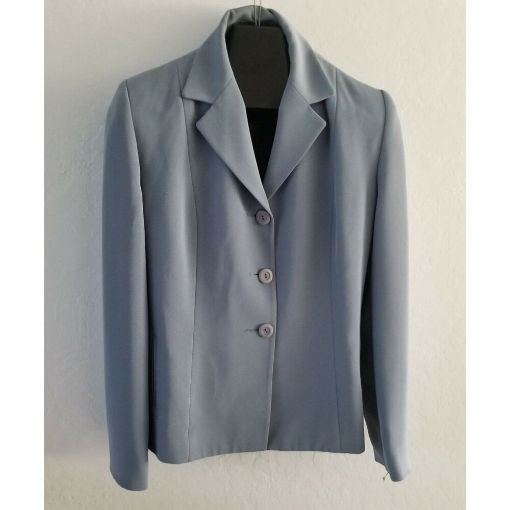 Ingenuity Women's Size 12 Beige Three-Button Business Casual Blazer Jacket Lined